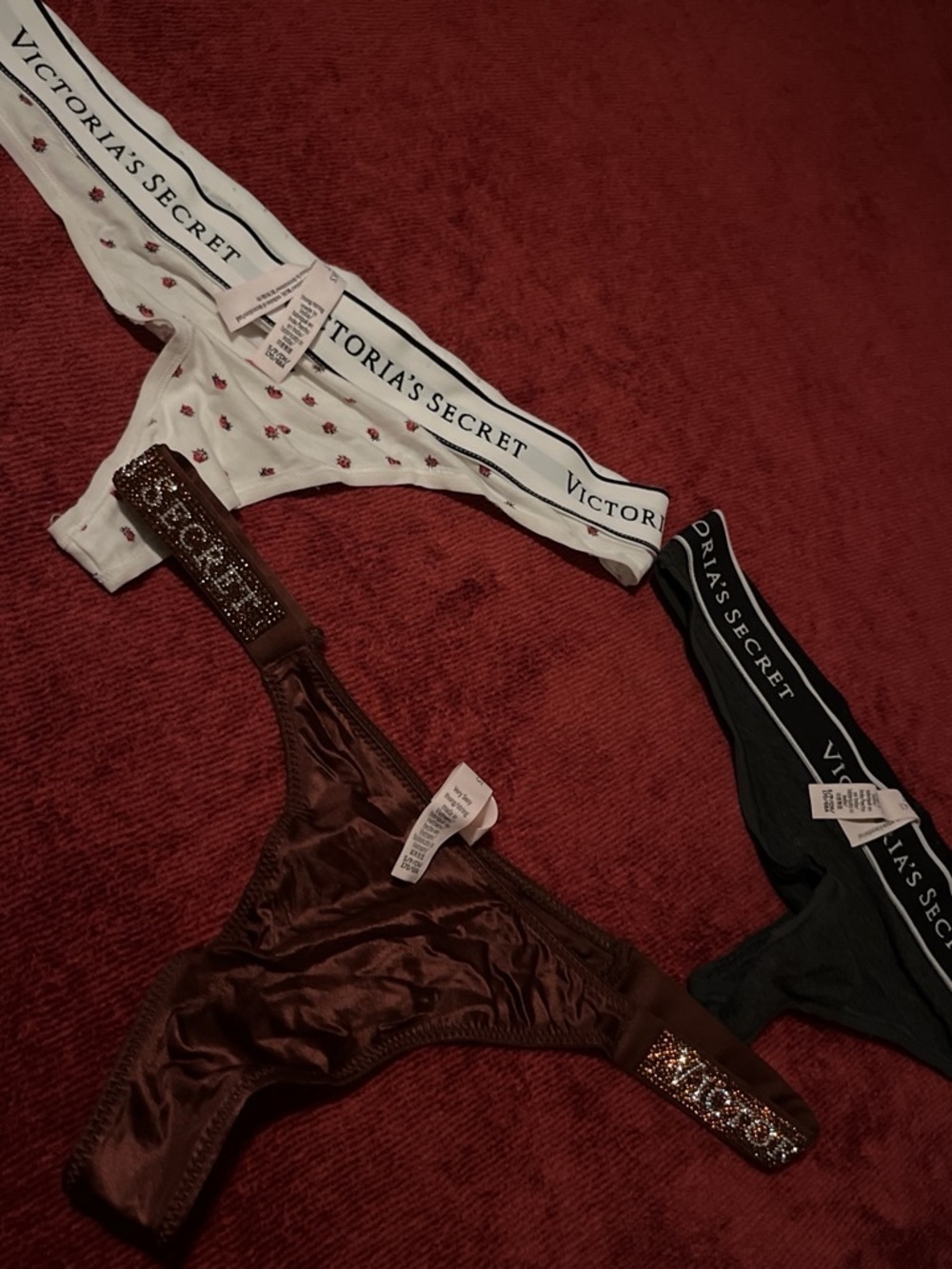 Victoria's Secret Panty Set in Brown, Black & White NWT